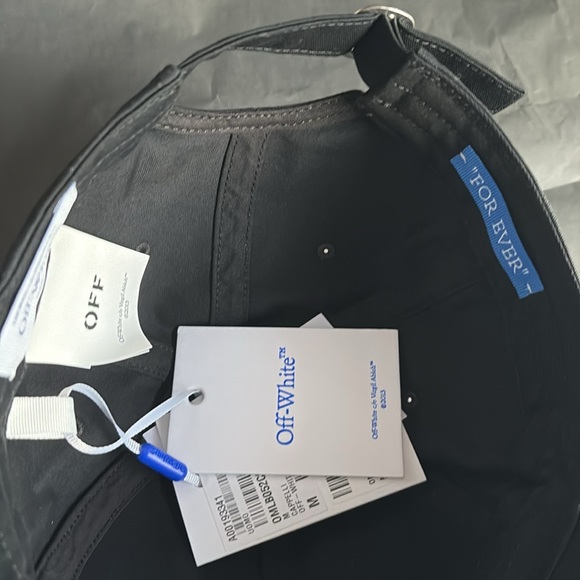 OFF WHITE ARROW EMBROIDERED LOGO BASEBALL COTTON CAP SIZE MEDIUM IS BRAND NEW - Picture 7 of 8